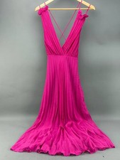 Zara Womens Pink Fuchsia Pleated Slip Dress Size M