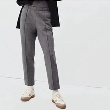 Everlane Women's The Dream Pants Gray Pull On Stretch Trouser Pockets large