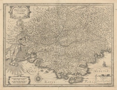 Provincia - La Provence. Provence-Alpes-Côte d Azur by Janssonius c1631 map