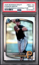 2025 Bowman Draft Chrome Logofractor  Konnor Griffin /35 Pirates PSA 10 GEM POP1