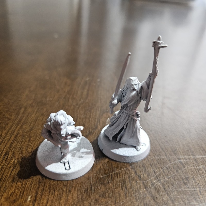 Gandalf The Grey And Sam Early 2000s Metal Miniatures Middle Earth Strategy...