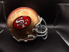 Jerry Rice & Joe Montana Autographed Mini Football Helmet 12/13 49ers B/F - COA