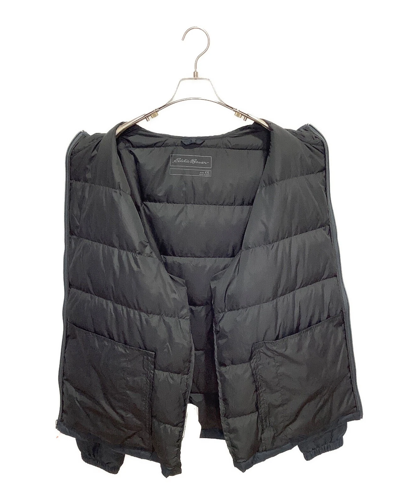 Eddie Bauer Wide Channel Hooded Down Jacket Men's Size XXL Navy image 3