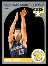 1990-91 Hoops Sarunas Marciulionis #115 Milwaukee Bucks NBA Basketball Rookie