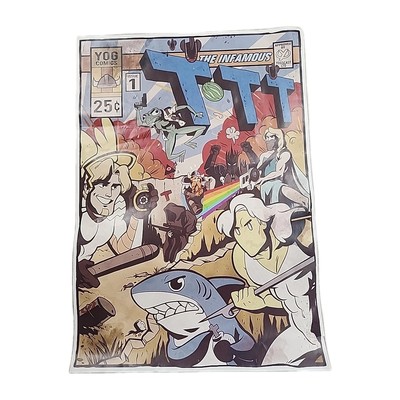 The Infamous TTT #1 Poster Yog comics Yogcast Rare Zylus Tom Lewis 23x16.5 inch 