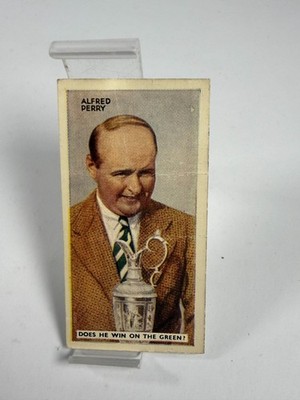 1935 Godfrey Phillips In The Public Eye - Alfred Perry #51 Golf Tobacco Card