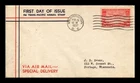 US COVER TRANS-PACIFIC AIR MAIL 50C FIRST DAY ISSUE SCOTT C22