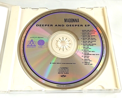 CD) Madonna ‎– Deeper And Deeper EP, WPCP 5244, 12 Tracks, EP, NM