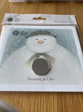 2018 The Snowman 50p Fifty Pence Christmas Series Royal Mint BU Pack
