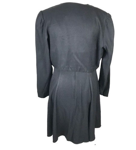 FILIGREE LTD Womens Sz 10-12 Black Evening Dress Spaghetti Strap Matching Blazer - Picture 9 of 10