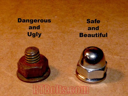 (10) Tuercas de tapa de bellota 5/16"-18 seguridad, espectáculo, cúpula, hexagonal, rosca UNC de acero inoxidable - Imagen 8 de 10
