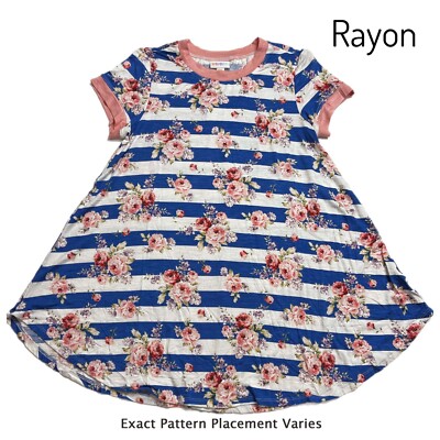 2XL ERIKA LuLaRoe ~ STRIPED ROSE FLORAL PATTERN ~ Swing Top; Sizes 20-22; nwt