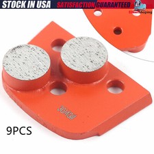 9x Grinder Wheel Grit 30/40 Concrete Floor Grinder Diamond Grinding Disc Pad Red