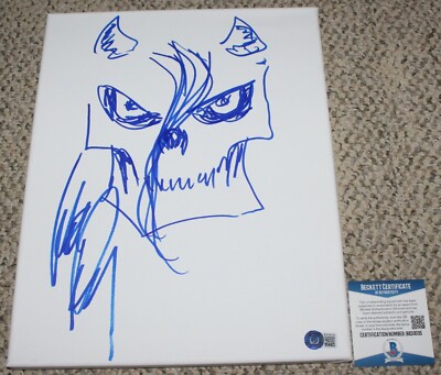 GLENN DANZIG SIGNED ORIGINAL MISFITS PUNK SKULL ARTWORK SKETCH