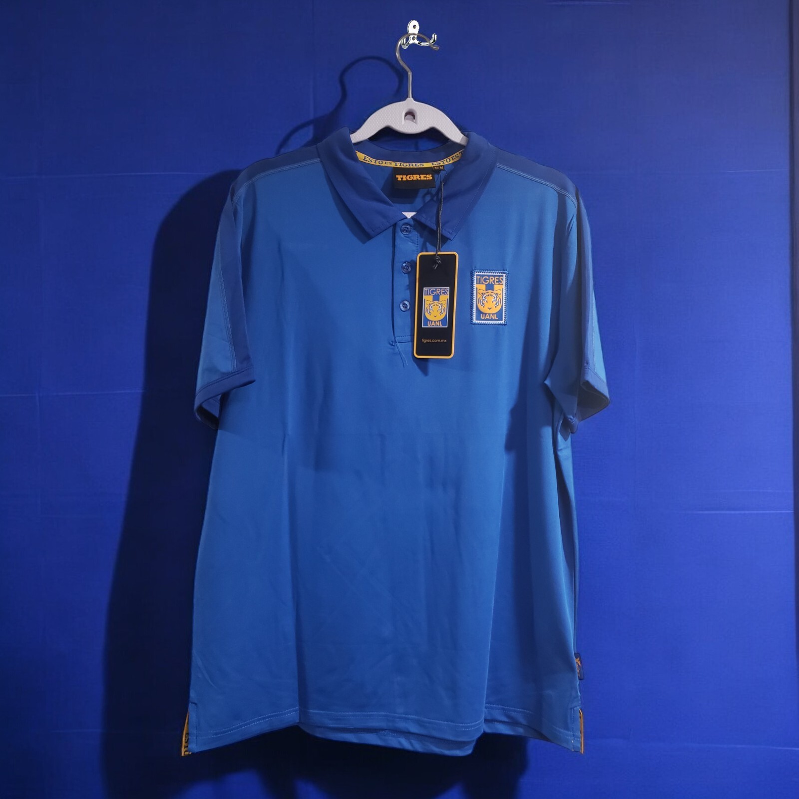 TIGRES UANL - POLO JERSEY - Blue - Football Soccer - MEDIUM Reg Fit
