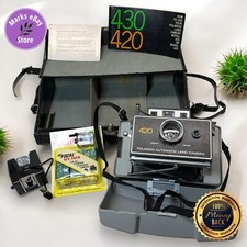 Vtg Polaroid 420 Land Camera with Cover Case Bulb Holder  Bulbs Plates Manual