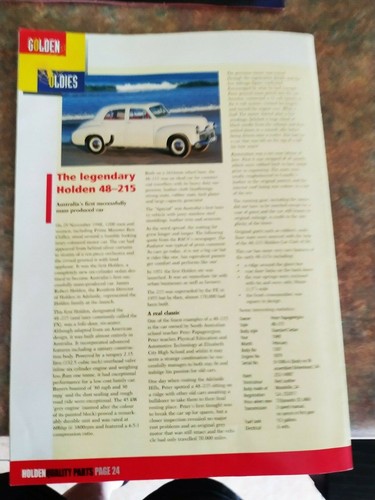 Holden Quality Parts Classic Publication 1998 Lots of Interesting Articles Rare - Picture 8 of 8