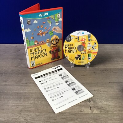 Super Mario Maker - CIB Complete w/Insert & Play Tested (Nintendo Wii U, 2015)
