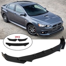 Car Gloss Black Front Bumper Chin Lip Spoiler Kit For Mitsubishi Lancer Evo X 10 Car Gloss Black Front Bumper Chin Lip Spoiler Kit For Mitsubishi Lancer Evo X 10