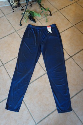 MAGNA Hose Leggings Kunstlederoptik 44 46 NEU blau Stretch LAGENLOOK