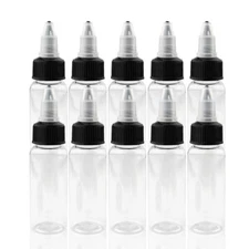 10X Plastic Pigment Bottle 30ML.60ML 120ML 250ML Bottles for Tattoo Paint Ink