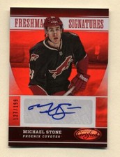 2012-13 Certified Freshman Signatures Michael Stone Autograph (Coyotes) # /199