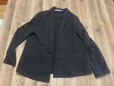 Justfab Jacket, Women's Size Xl, Black, Open Blazer, Long Sleeve