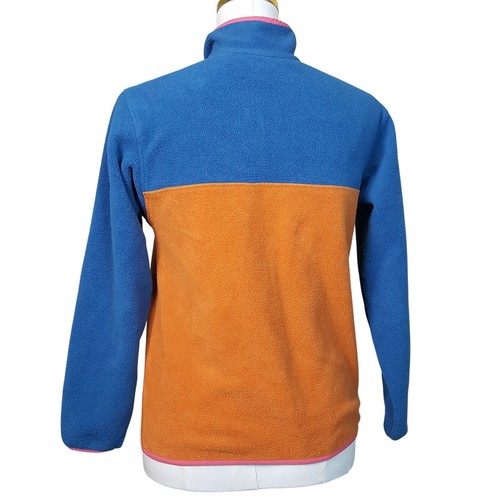 Patagonia Kids' Lightweight Synchilla Harmony Orange Snap-T Pullover Large - Picture 4 of 6