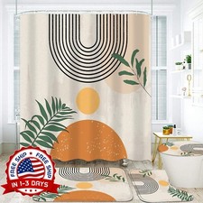 Cortinas De Ba o Set Completo Accesorios Para Ba os Moderno Para Ducha 4Pcs NEW.