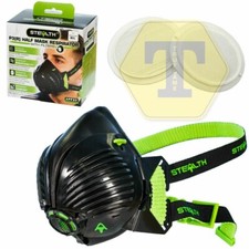 STEALTH P3 Respirator M/L Facemask with twin HEPAC Filters Half Face mask