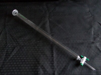 CHEMGLASS 35/20 Sphere 3/4  ID x 18  EL Chromatography Column Coarse Frit Damage