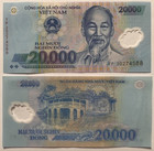 20,000 Vietnam Dong VND Circulated CIR Banknote Currency Polymer Banknote  1pc
