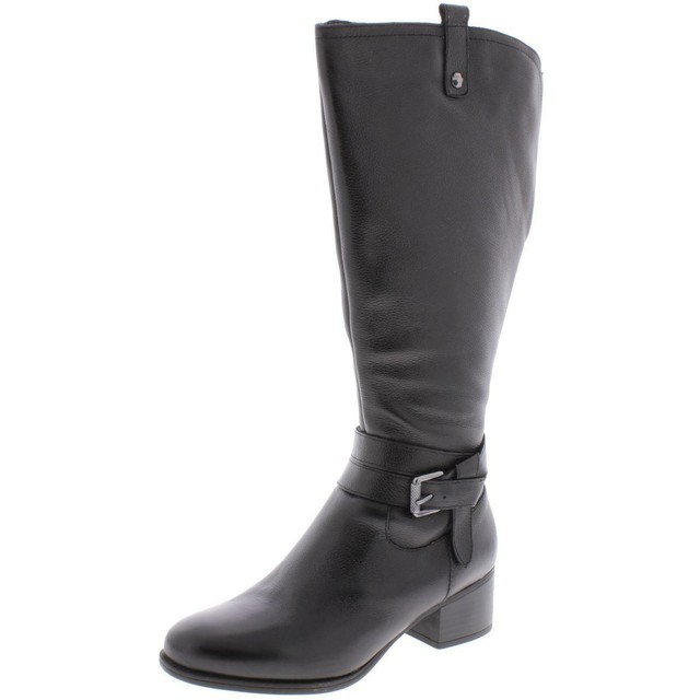 naturalizer black riding boots