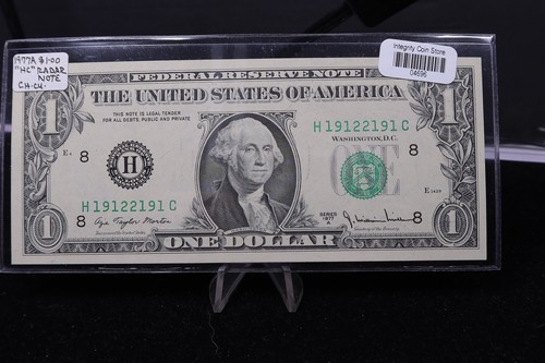 1977 - A $ 1. F.R.N., ""HC"" Radar Note, knackig UN-zirkuliert. Shop #04696