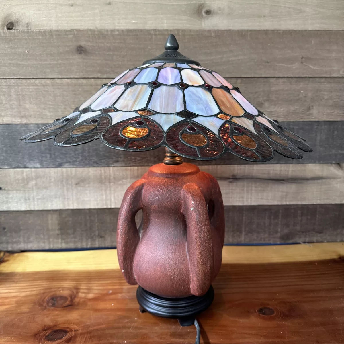 Coloured glass on sale lamp shades
