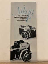 1960's 1970's Nikon F 35mm Camera Brochure Accessories Vtg