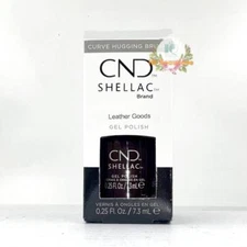 CND Shellac UV Gel Polish 0.25 oz NIB Leather Goods