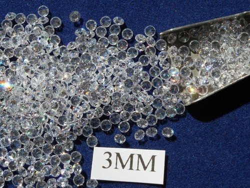 100 white cubic zirconia loose stones from 1mm up to 3mm just choose your size. - Picture 6 of 6