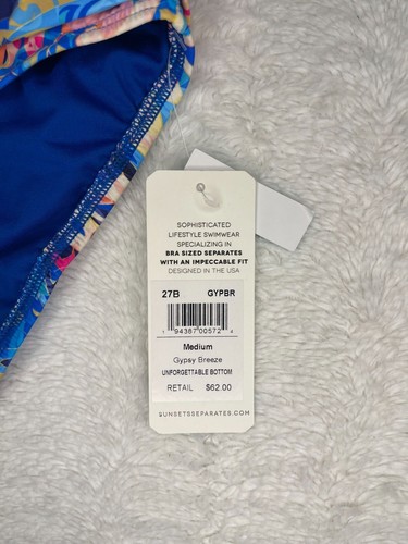 NEW Sunsets Simone Tankini Swimsuit Medium Gypsy Breeze Unforgettable Bottom - Picture 4 of 9