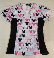 Disney Scrub Top Size XS Mickey Mouse 6875C MKMK Disney Mickey Print