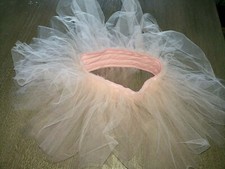 girls LIGHT PINK TUTU SKIRT 18 inch WAIST DANCE PRETEND PLAY size 2 to 6 CUTE  