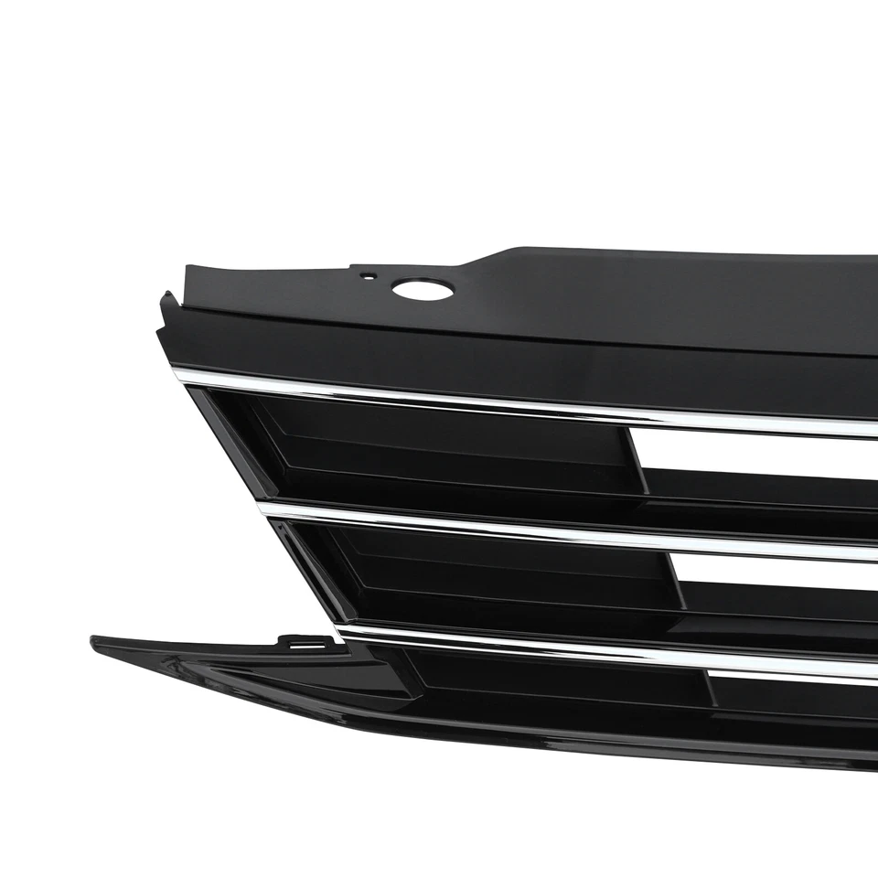 Parachoques delantero cromado para Volkswagen Jetta 2015 2016-2018 parrilla superior rejilla de malla Foto 4 de 4