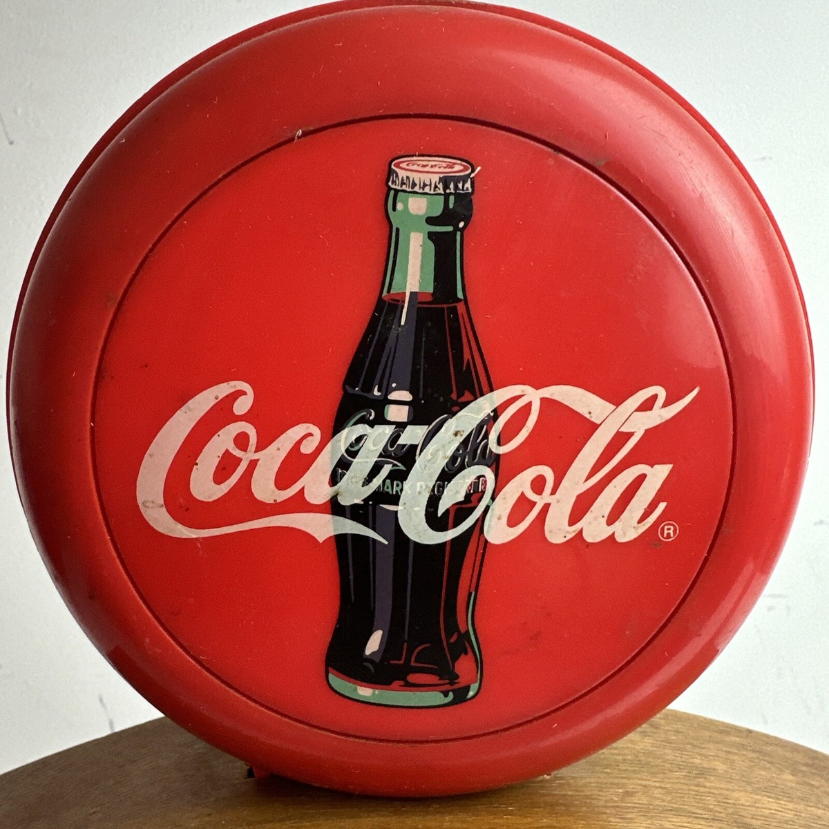 Vintage Coca-Cola Wooden Case AM/FM Radio Lighted Dial & Globe