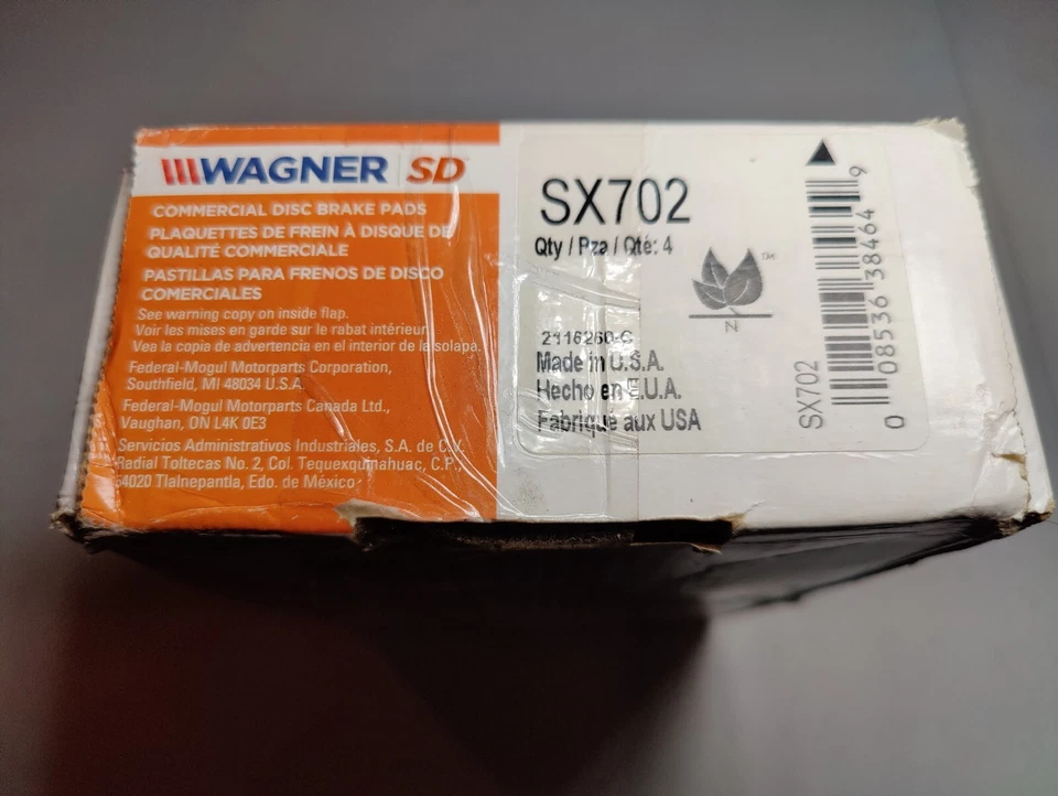 NUEVA pastilla de freno de disco - servicio severo trasero Wagner SX702A se adapta a 01-08 Dodge Ram 2500 Foto 3 de 4