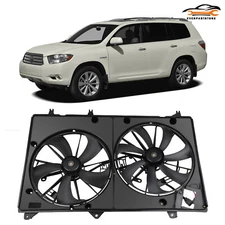 For 2008-2013 Toyota Highlander 3.5L V6 Radiator Condenser Cooling Fan Assembly