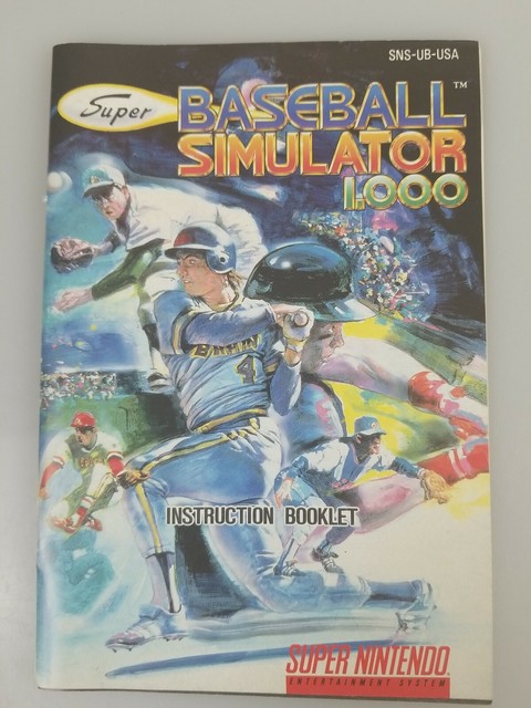 Super Nintendo SNES Ken Griffey JR Baseball Game Manual Only In Good Condition