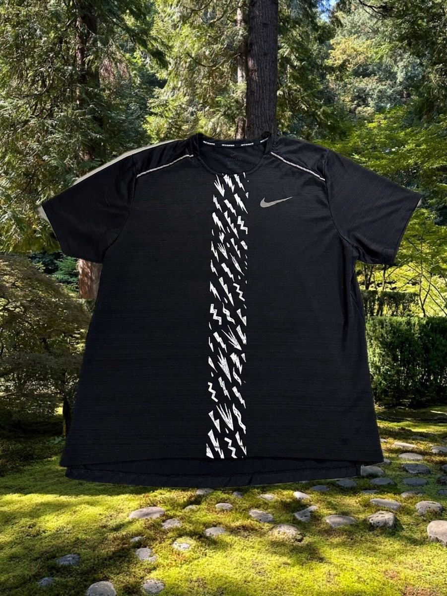 nike miler lightning bolt t shirt