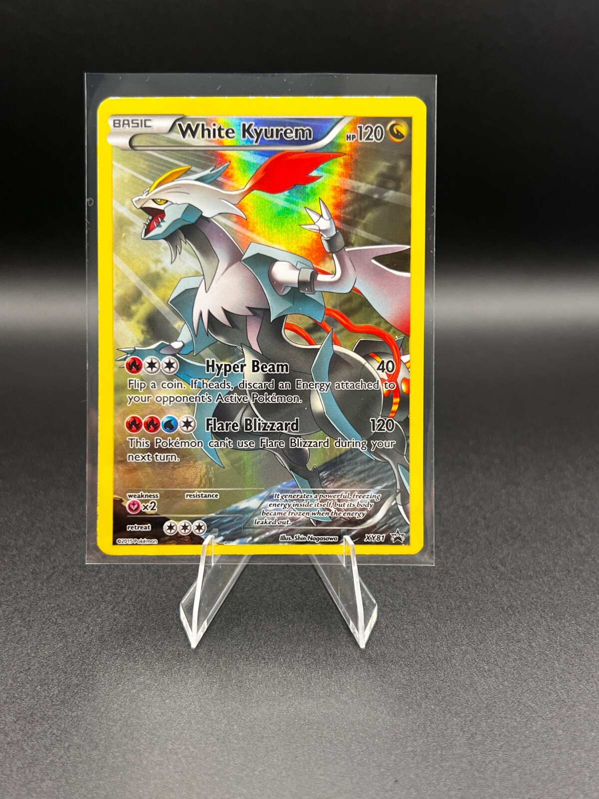 Pokemon White Kyurem XY81 Full Art- XY Black Star Promo Holo - NM