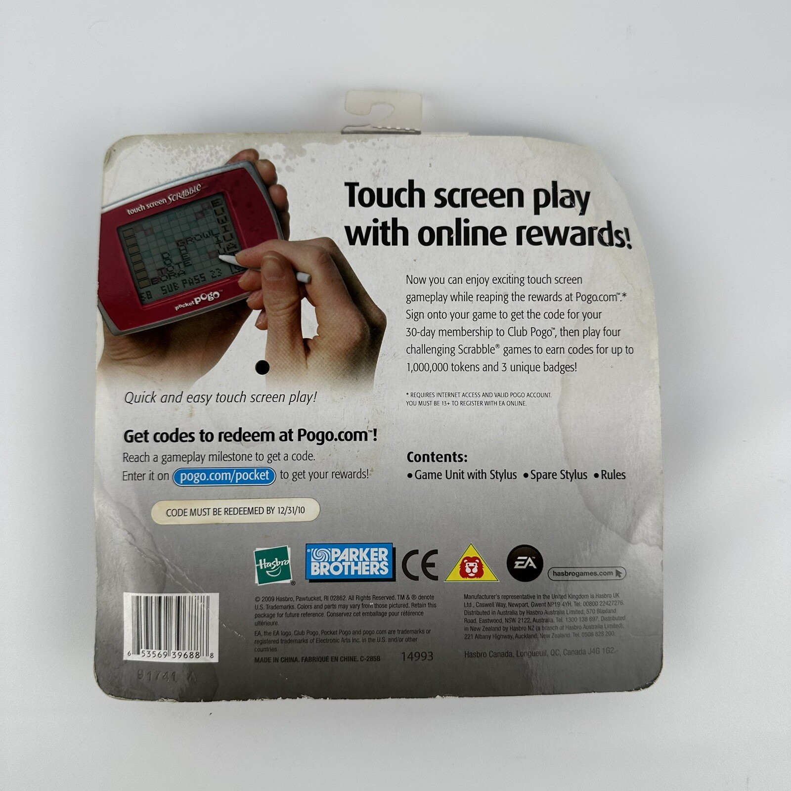 Hasbro Scrabble Crossword Touch Screen Handheld Electronic Game 2009 Pocket Pogo 653569396888 eBay