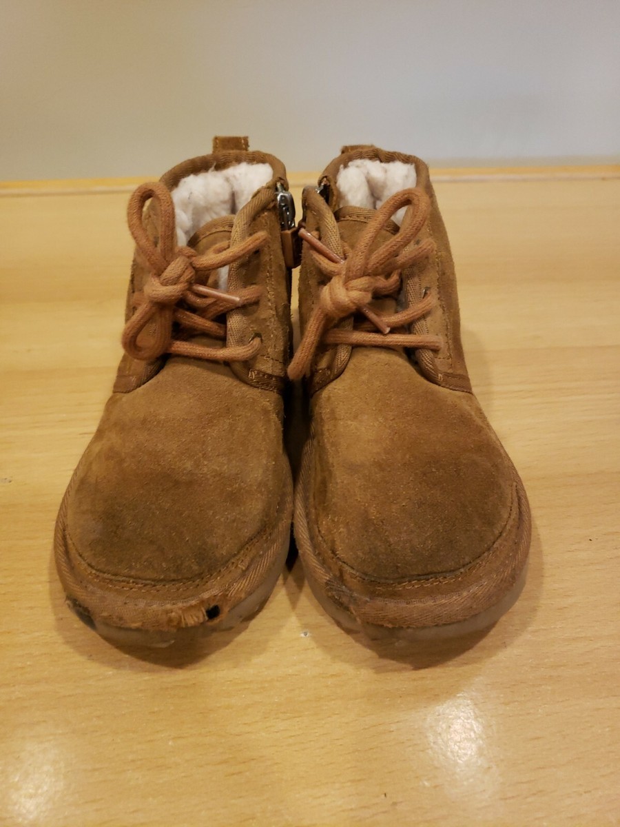 UGG Neumel II Boots Suede Lined Chestnut Boots Side Zip 1017320T